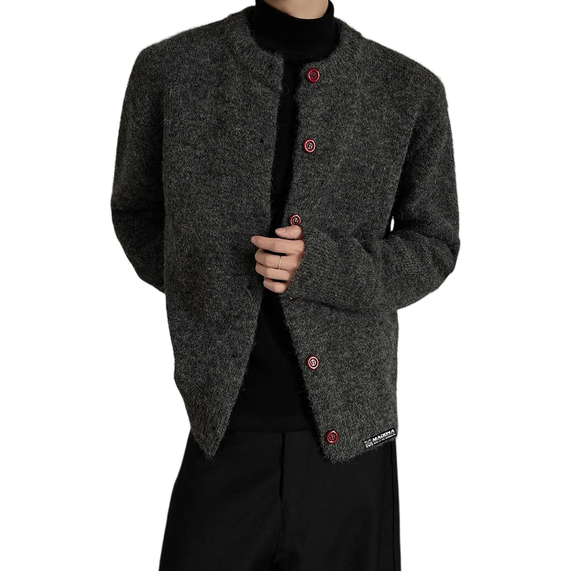 MADONA Vintage Button Knit Cardigan