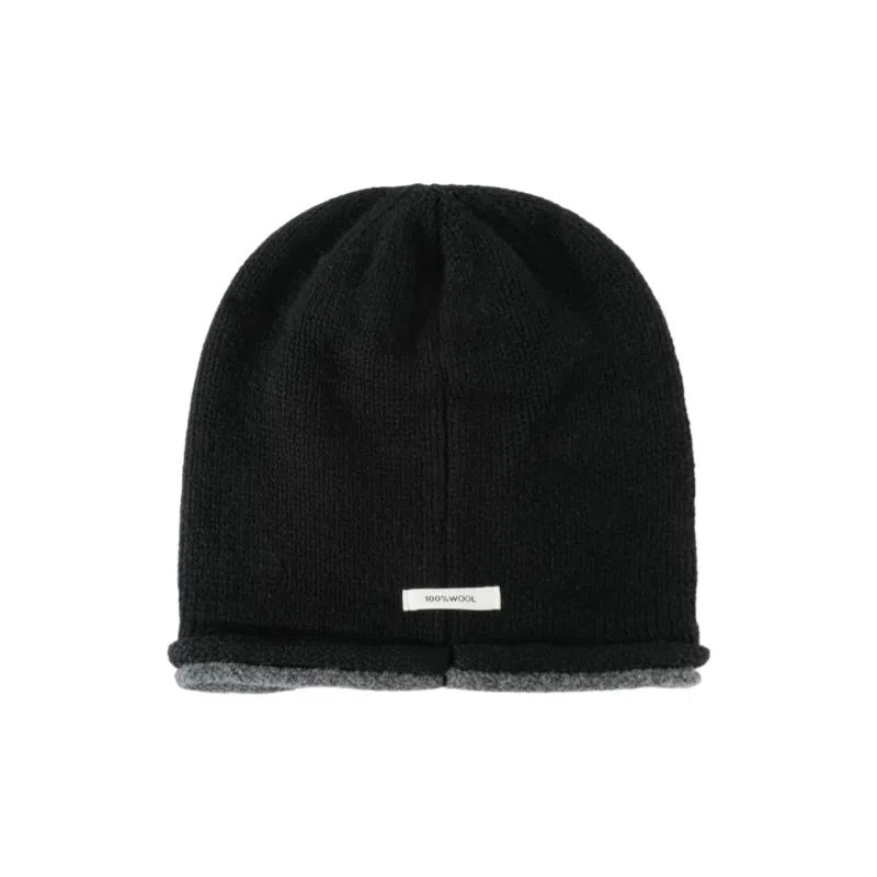 北极绒 秋冬保暖撞色高级感时尚显脸小防风护耳冷帽 羊毛 绒线帽 男女同款情侣款