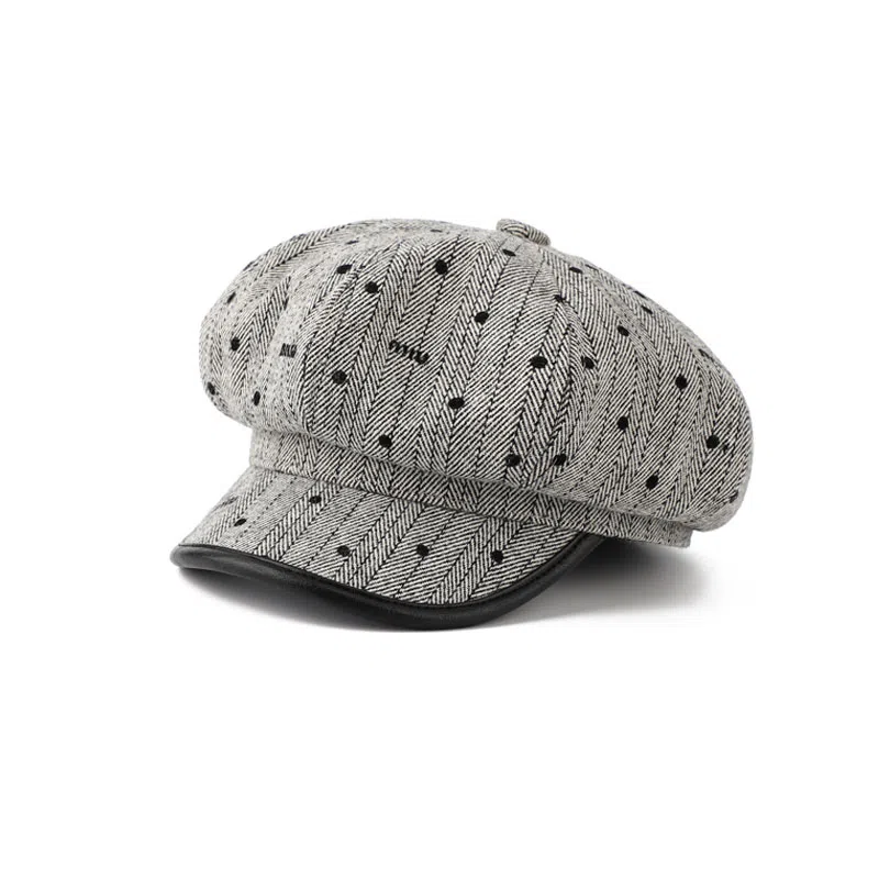 朵澜 日系复古文艺风春秋冬女夏季凹造型显脸小八角帽云朵画家帽子 腈纶 贝雷帽 女款