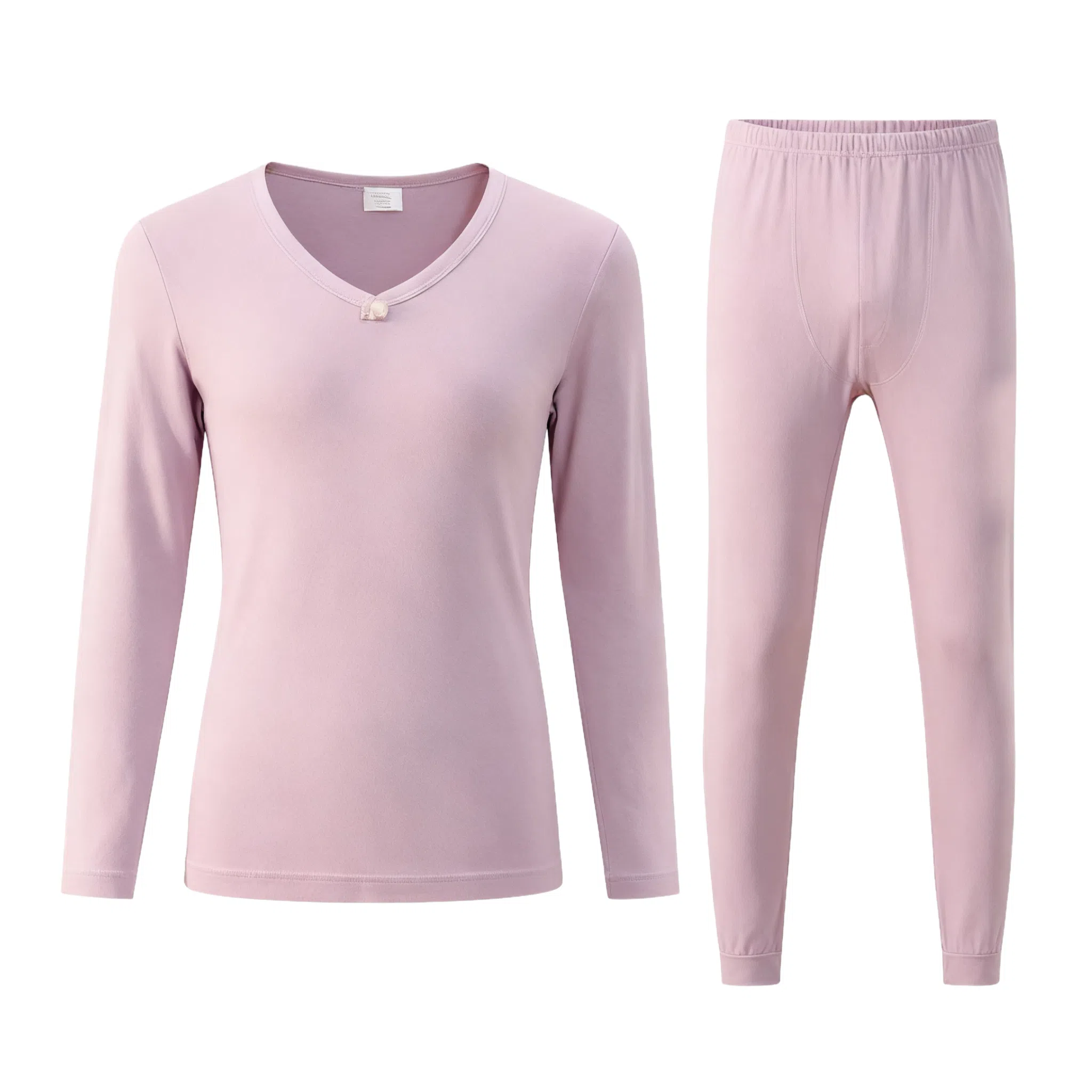 兰缪 百搭恒温蕾丝圆领内衣轻薄不臃肿柔软舒适全身抗静电秋衣秋裤时尚透气保暖套装 女款