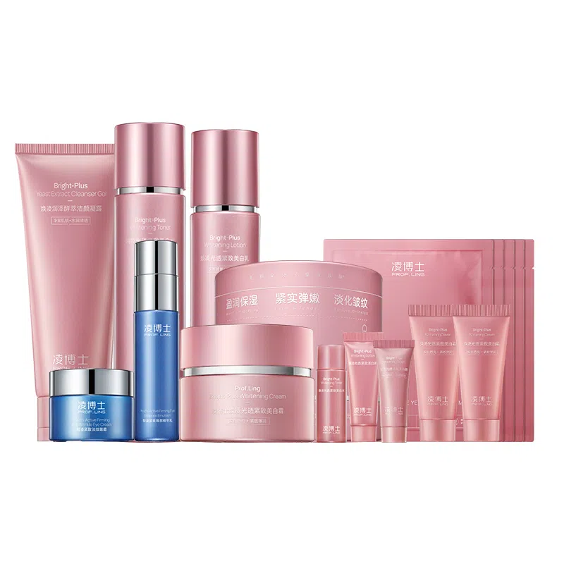 凌博士 美白水乳次抛精华护肤套装 维稳提亮淡斑紧致滋润紧致毛孔淡化细纹 恒白素全分子量玻尿酸