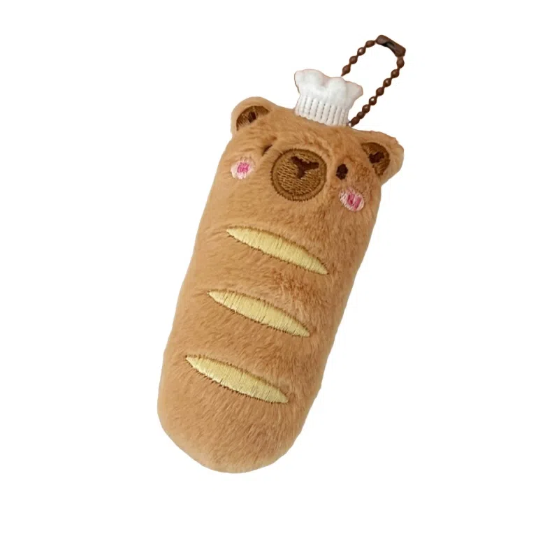 LEVENKENESS Cute Dessert Plush Keychain