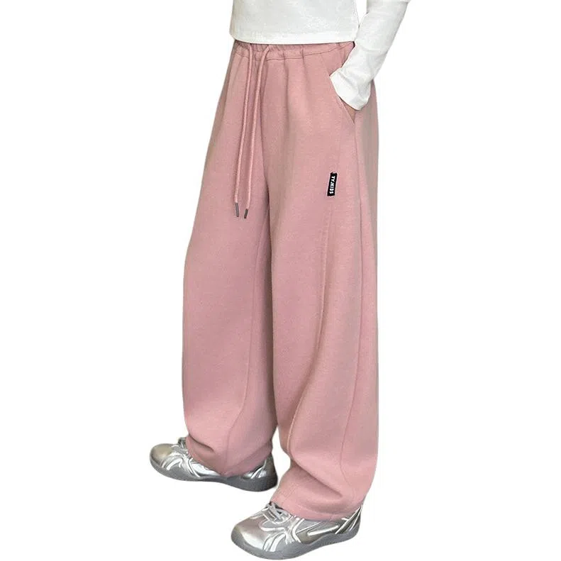 冬季一体奥粒绒舒适亲肤保暖香蕉卫裤儿童运动裤 冬春秋