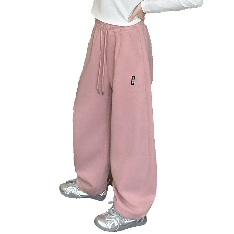 冬季一体奥粒绒舒适亲肤保暖香蕉卫裤儿童运动裤 冬春秋