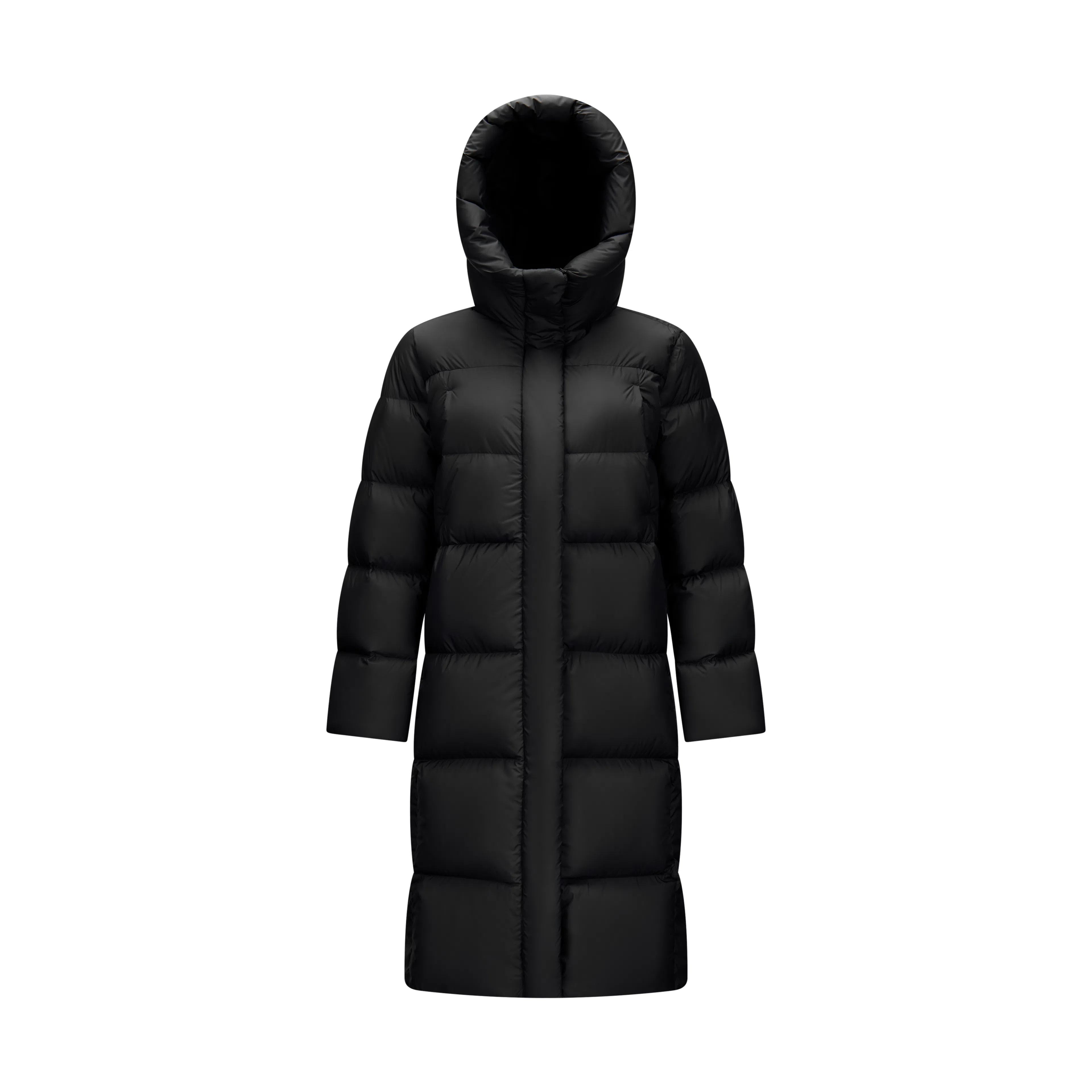 森马 超级植物系列 纯色防水加厚保暖连帽中长款羽绒服 女款