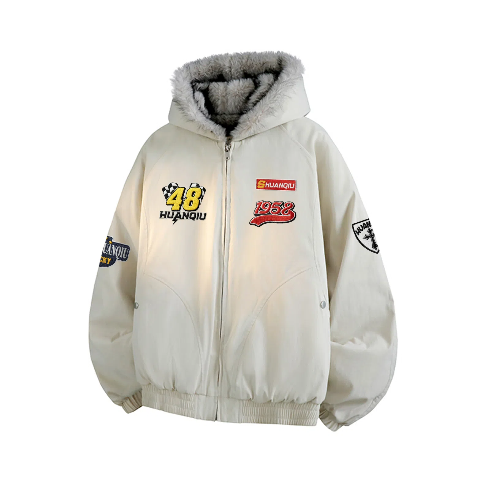 HUANQIU Barn Style Fleece Jacket