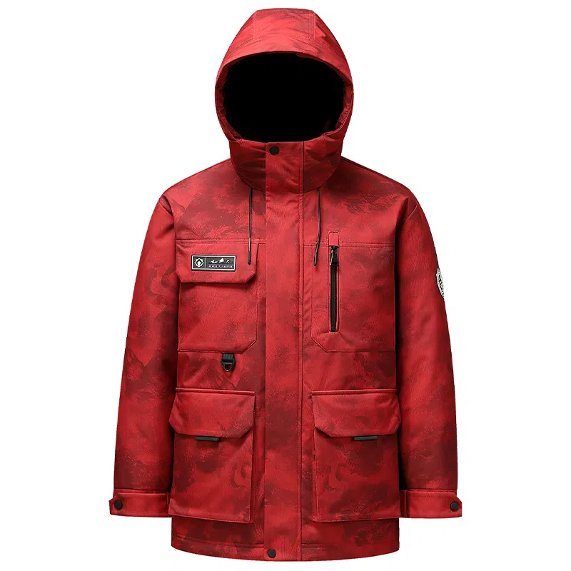 鸭鸭 紫钻系列 中青年时尚韩版潮流连帽厚款冬季外套户外防风防寒保暖中短款多口袋工装风羽绒服 男女同款