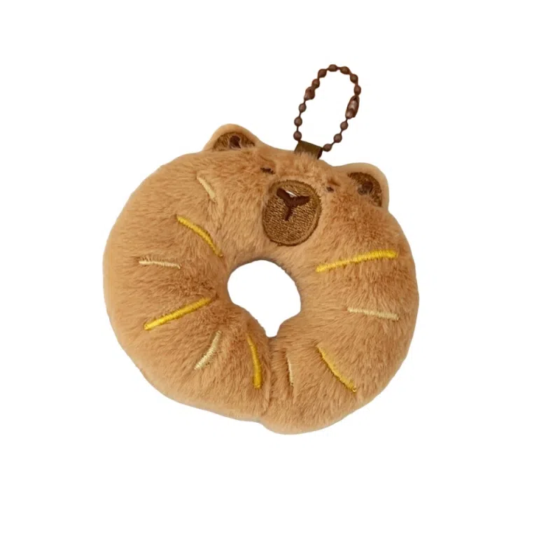 LEVENKENESS Cute Dessert Plush Keychain