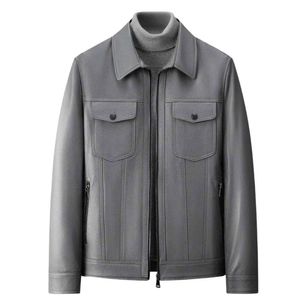 恒源祥 美式复古休闲百搭工装夹克牛仔外套皮衣 男款