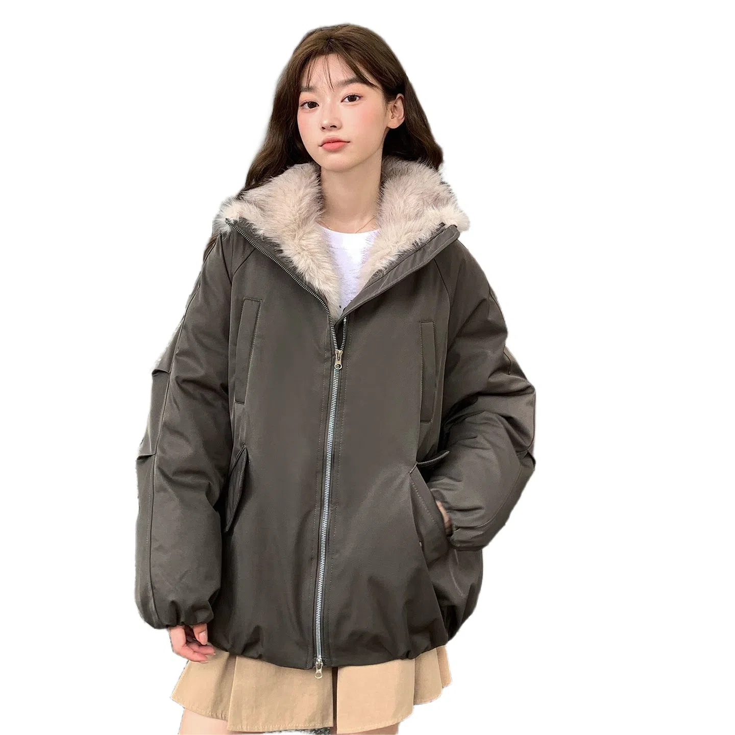 桴生 美式加厚女宽松冬季复古棉袄棉衣保暖巴恩风外套棉服 女款