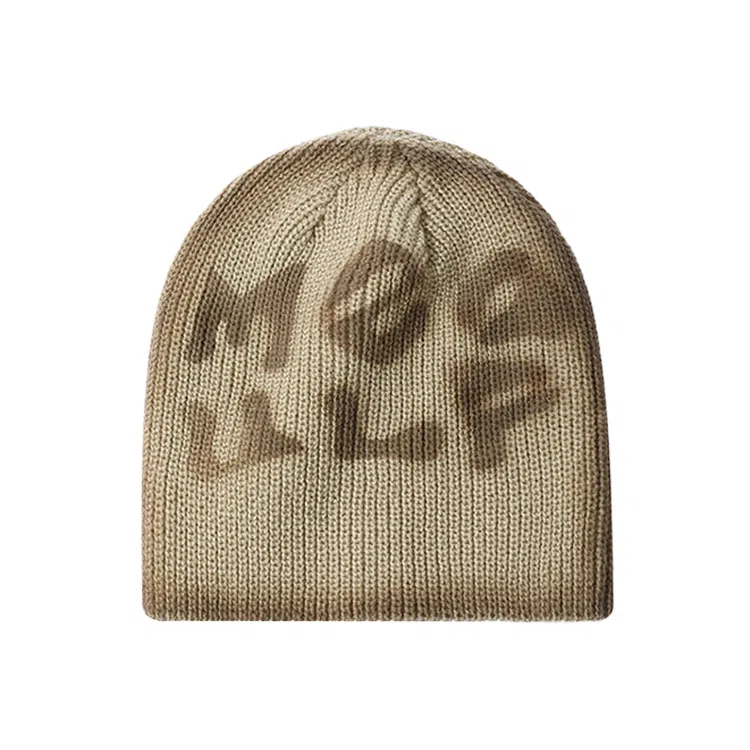 浪莎 韩系个性字母提花大头围小众设计秋冬季出街通勤百搭 腈纶 绒线帽 男女同款情侣款