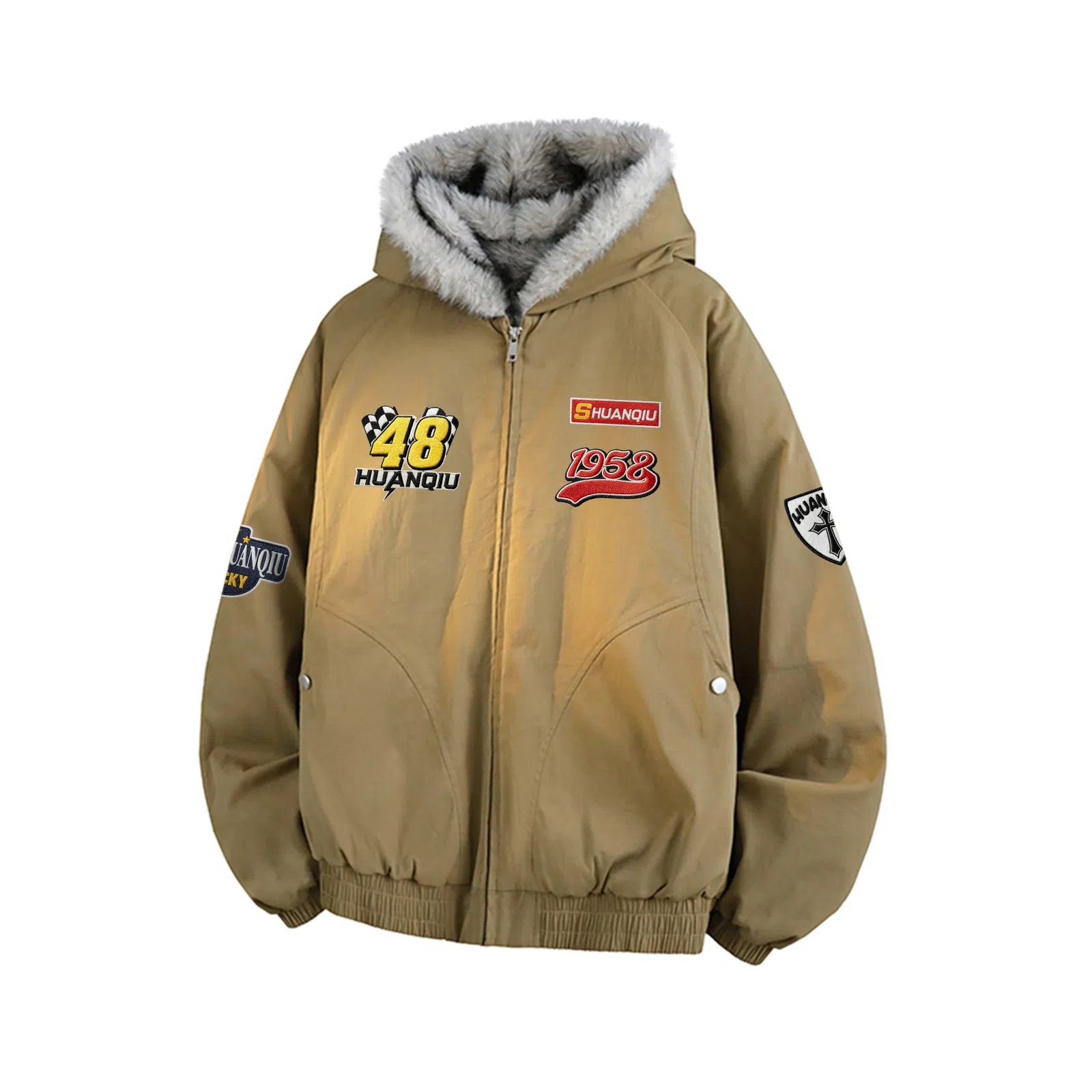 HUANQIU Barn Style Fleece Jacket