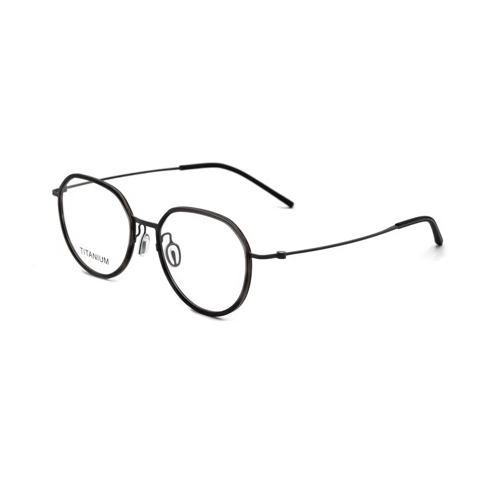 小罗弟 复古半透明 钛合金 圆形 光学眼镜 男女同款情侣款