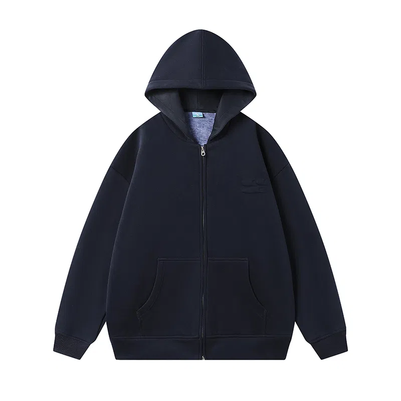 Crying Center Low Neck Air Fleece Logo Cardigan