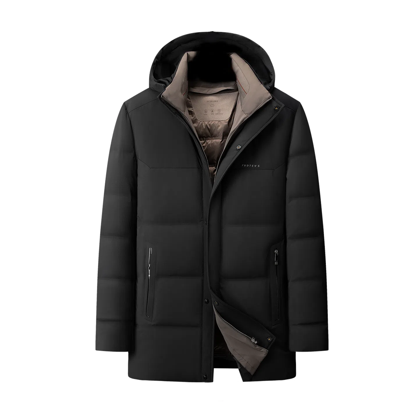 百胜狐 大码男装冬季宽松休闲中长款外套羽绒服 男款