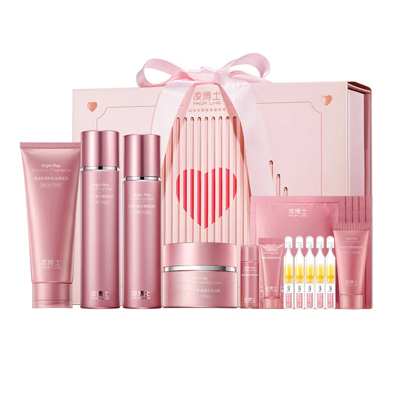 凌博士 美白水乳面霜护肤套装 保湿淡化细纹淡斑紧致维稳舒缓