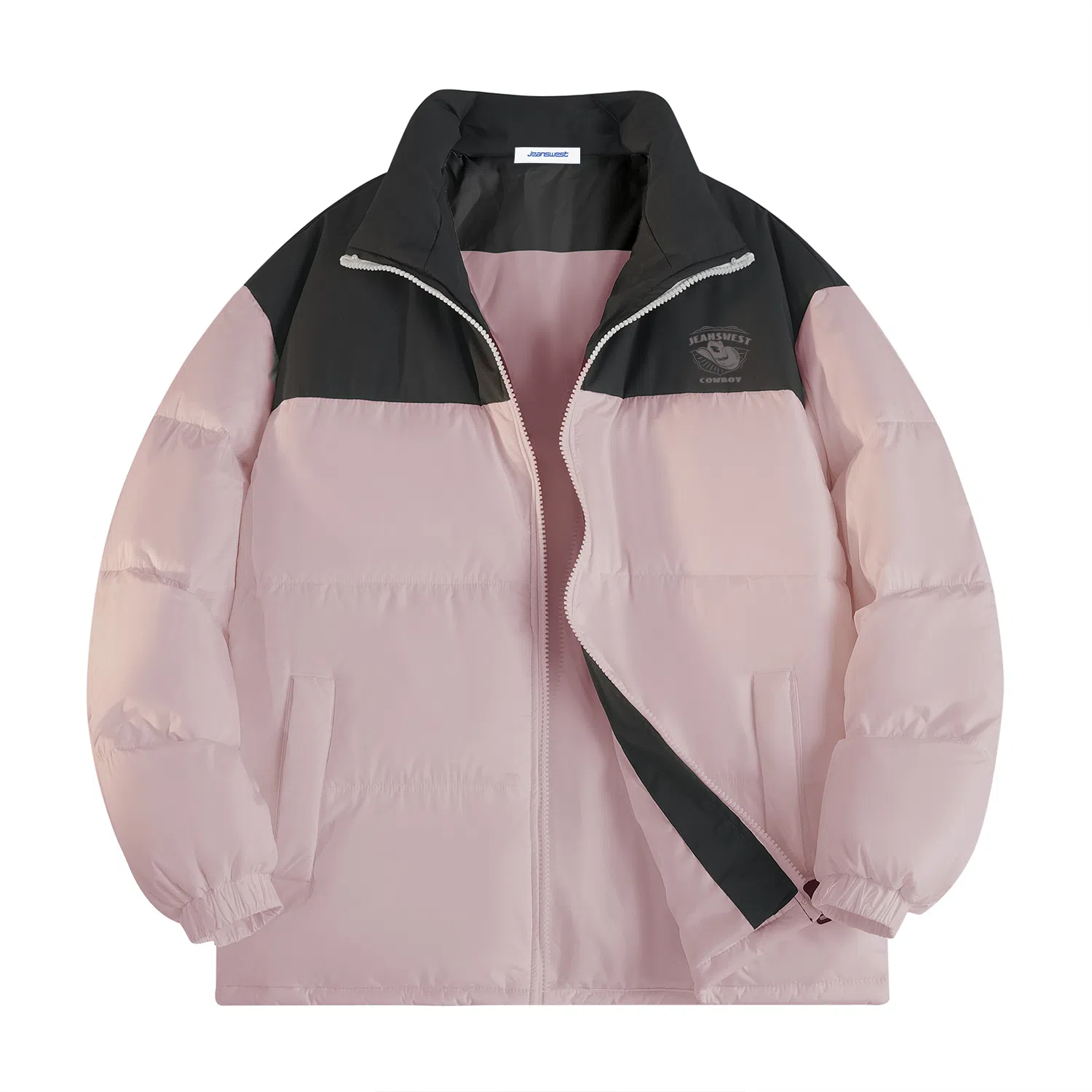 JEANSWEST Patchwork Puffer Jacket