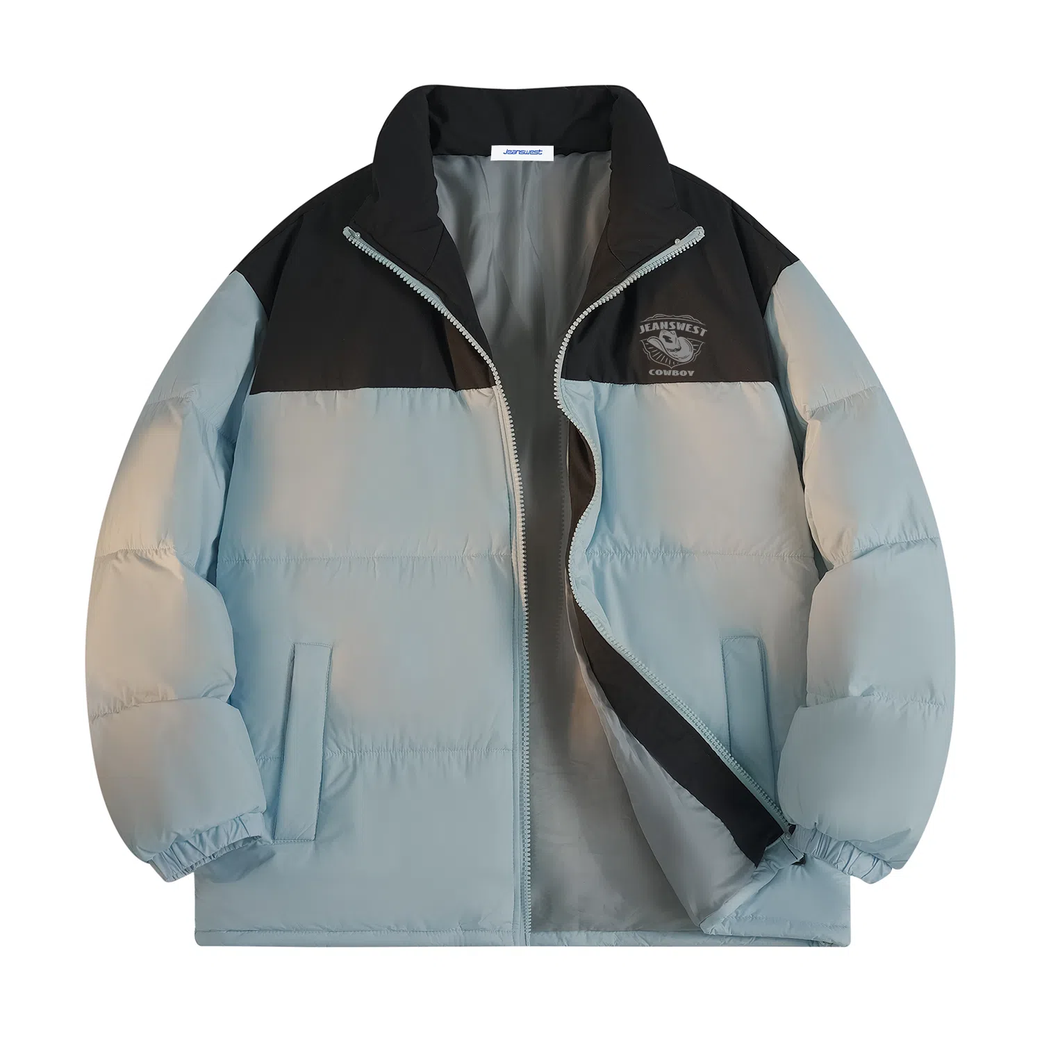 JEANSWEST Patchwork Puffer Jacket