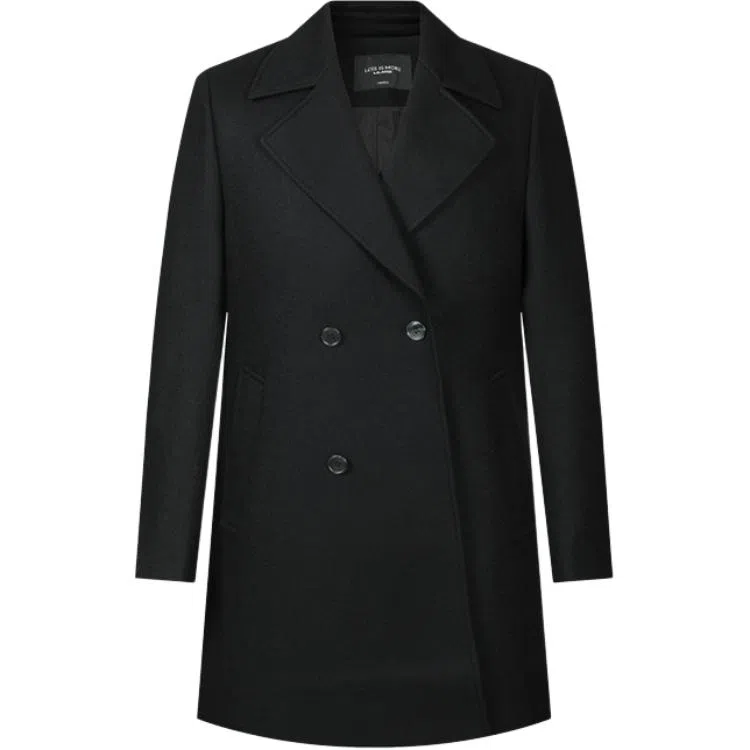 LESS IS MORE Double-Breasted Coat