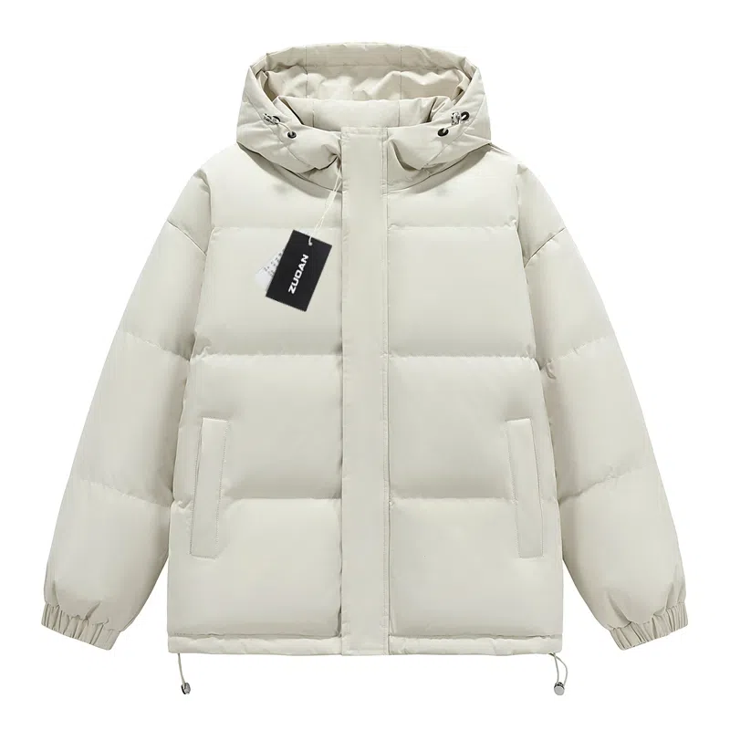 左岸 秋冬加厚保暖青少年港风连帽面包服棉衣休闲宽松简约纯色潮牌棉袄外套棉服 男款