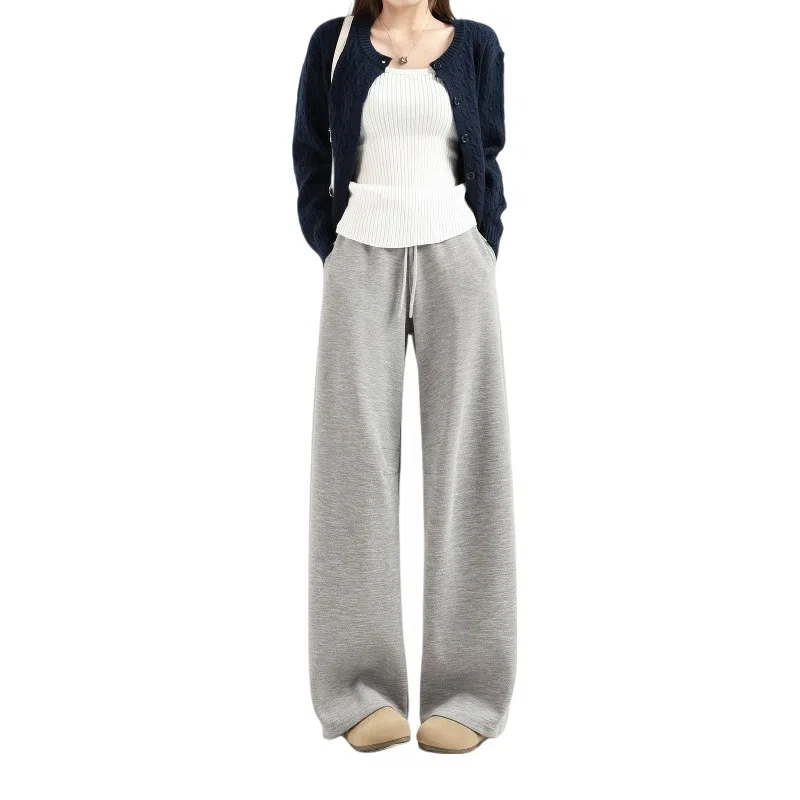 莫代尔 美式街头风低腰竹节面料抽绳香蕉裤休闲裤 女款