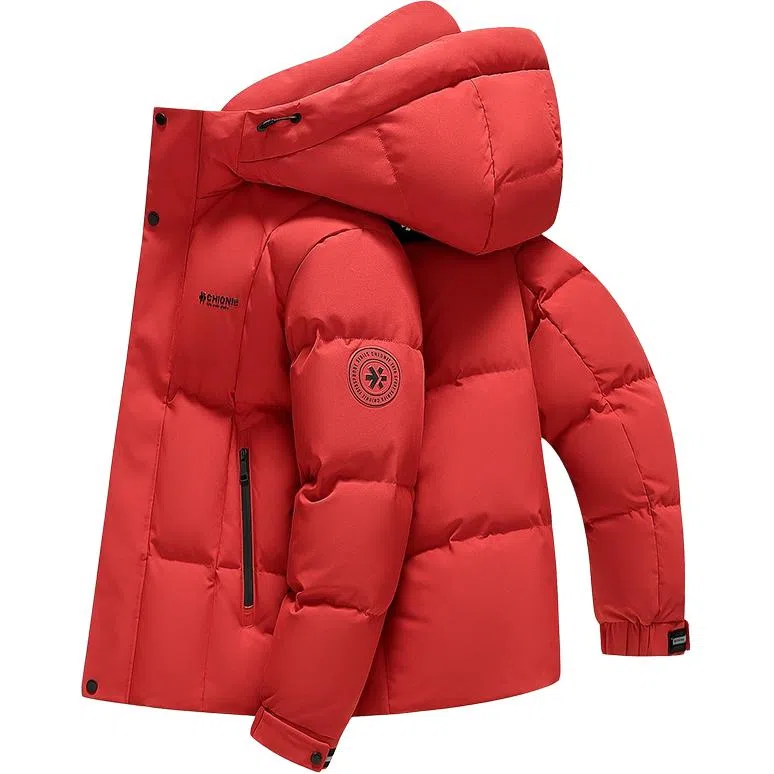 鸭鸭 时尚韩版冬季连帽保暖舒适高质量百搭潮流纯色简约羽绒服 男女同款