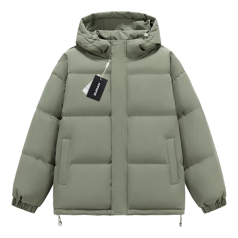左岸 秋冬加厚保暖青少年港风连帽面包服棉衣休闲宽松简约纯色潮牌棉袄外套棉服 男款