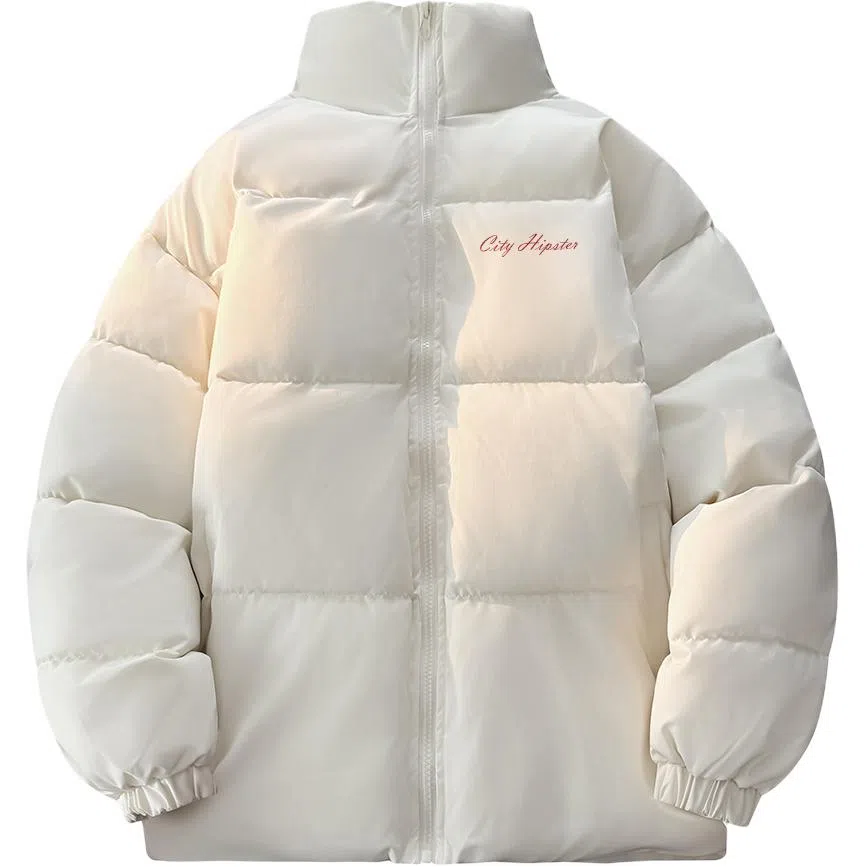 徐百货 复古潮流简约上衣外套高级感艺术签名字母基础款美式高街宽松面包服痞帅百搭棉服 男女同款