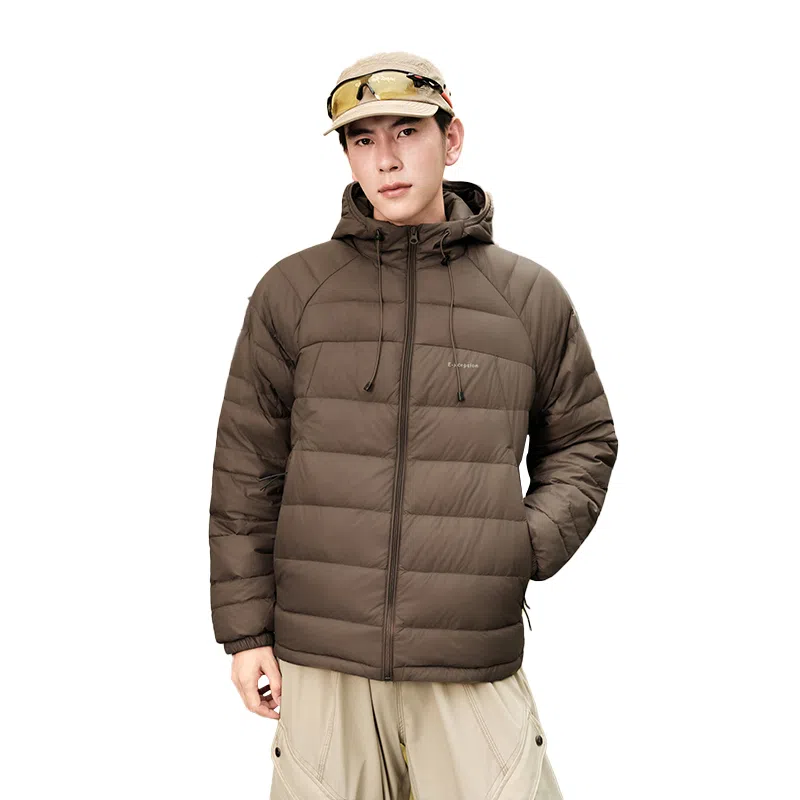 鸭鸭 户外运动连帽纯色羽绒服 男女同款