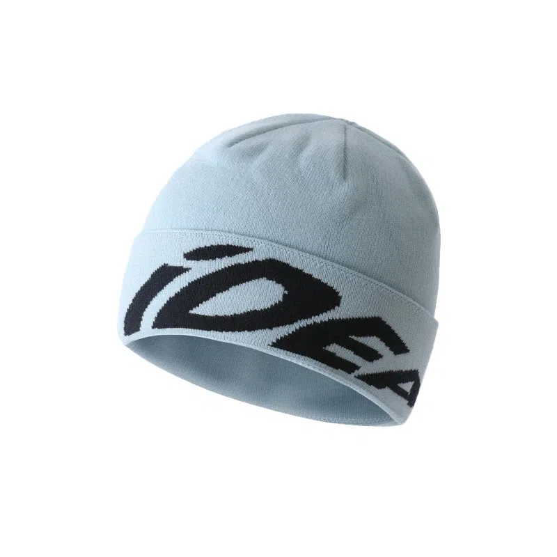 祎步康 韩版街头小众英文提花冷帽潮酷加厚保暖大头围针织包头 聚酯纤维 帽子 男女同款情侣款