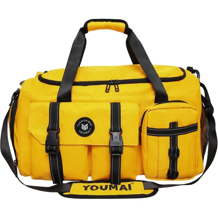 彤彤兔 拉链开合大容量休闲简约 尼龙 旅行包 男女同款情侣款 黑色/粉色/卡其色/黄绿色/黄色/军绿色