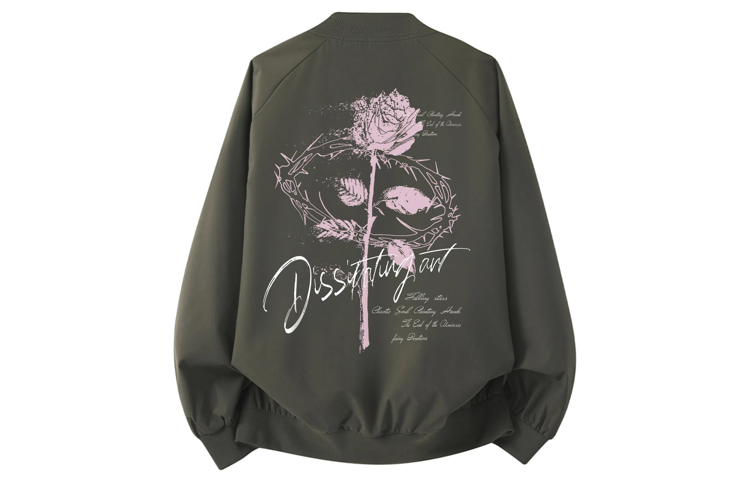 AYEA Rose Print Bomber Jacket