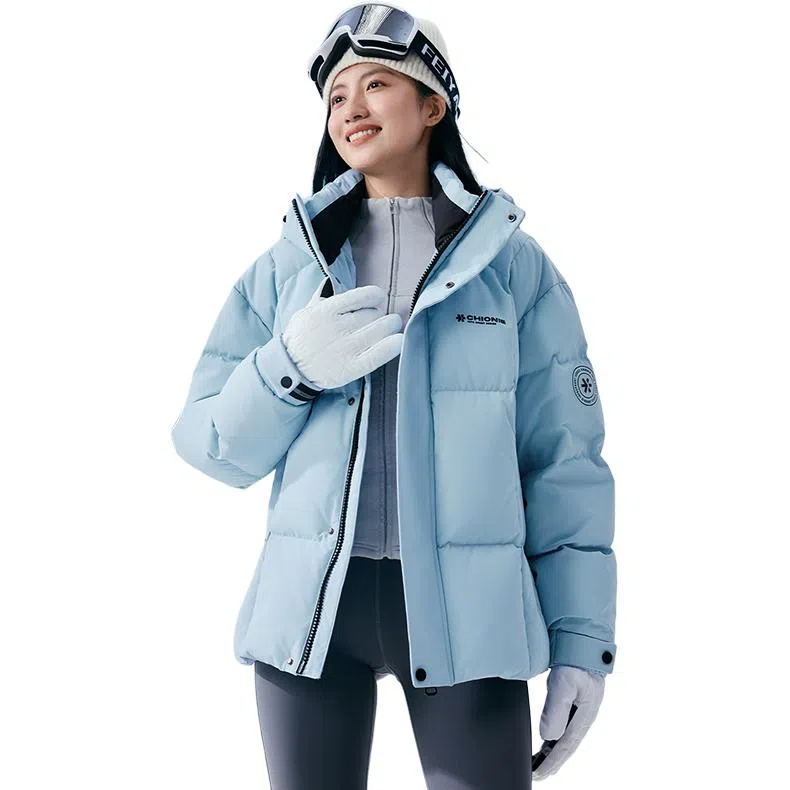 鸭鸭 时尚韩版冬季连帽保暖舒适高质量百搭潮流纯色简约羽绒服 男女同款