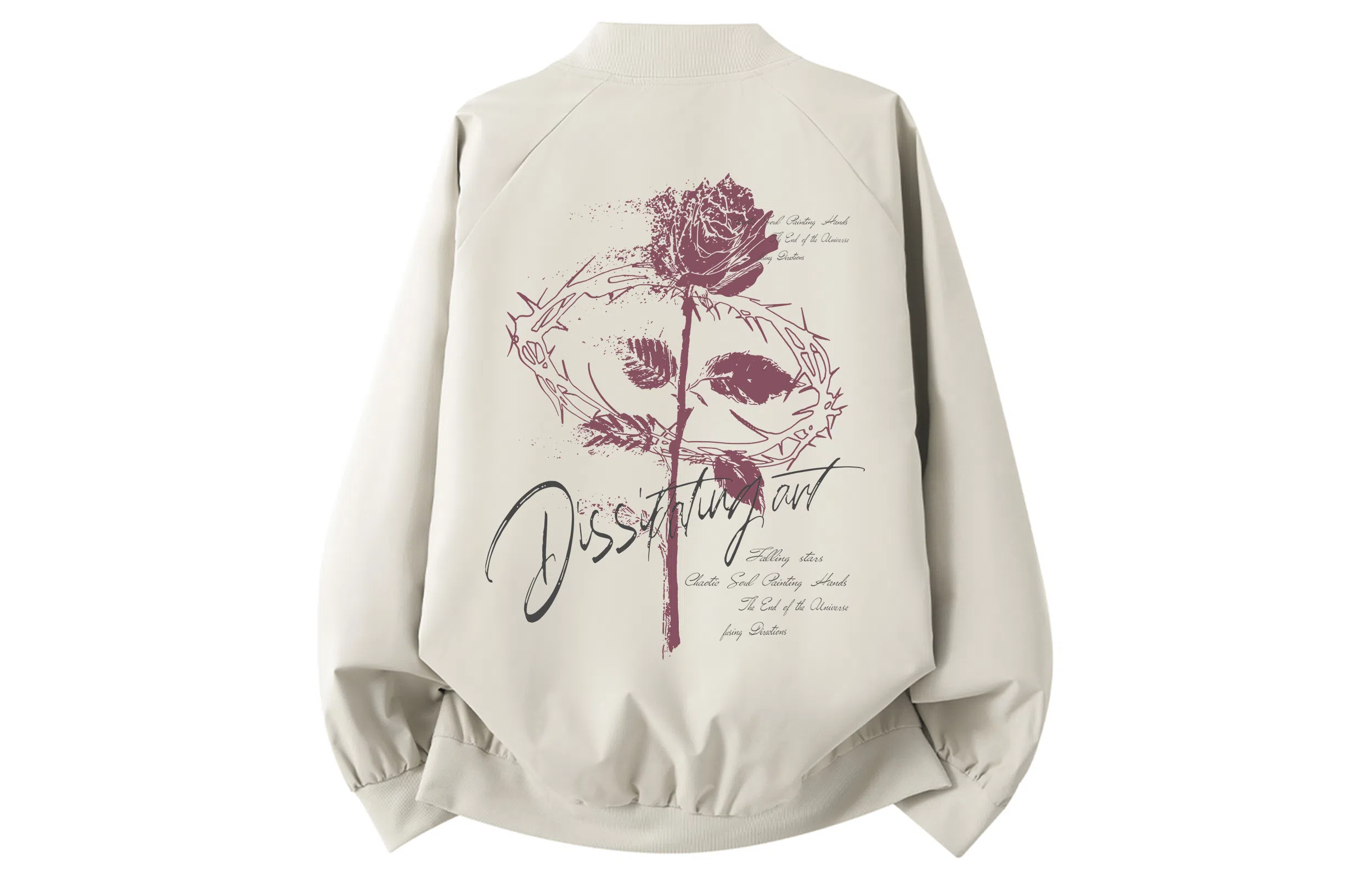 AYEA Rose Print Bomber Jacket