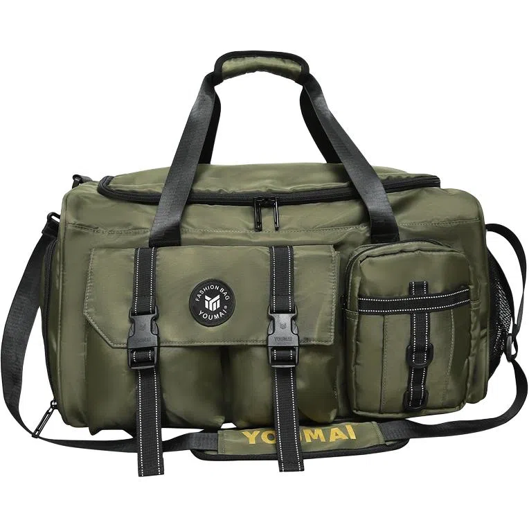 彤彤兔 拉链开合大容量休闲简约 尼龙 旅行包 男女同款情侣款 黑色/粉色/卡其色/黄绿色/黄色/军绿色