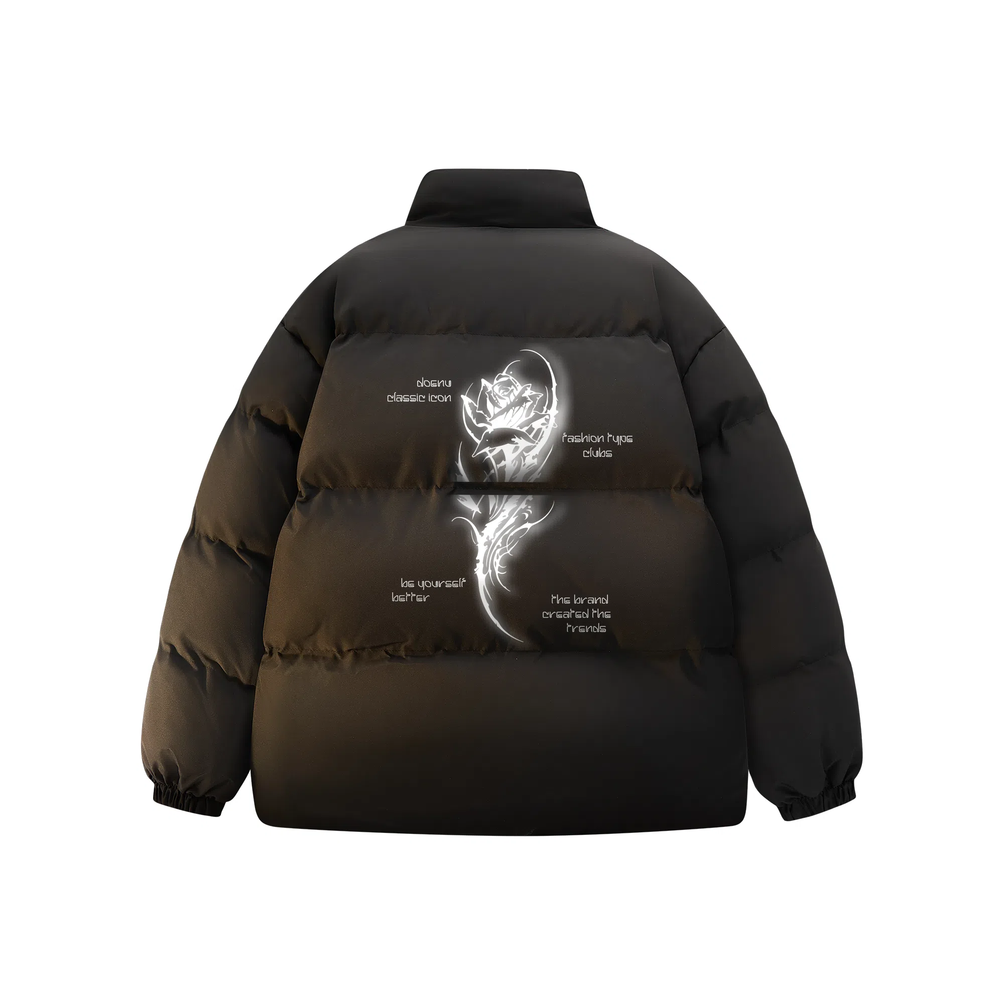 DOENU Light Rose Logo Puffer Jacket