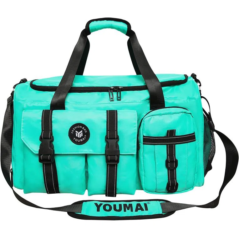 彤彤兔 拉链开合大容量休闲简约 尼龙 旅行包 男女同款情侣款 黑色/粉色/卡其色/黄绿色/黄色/军绿色