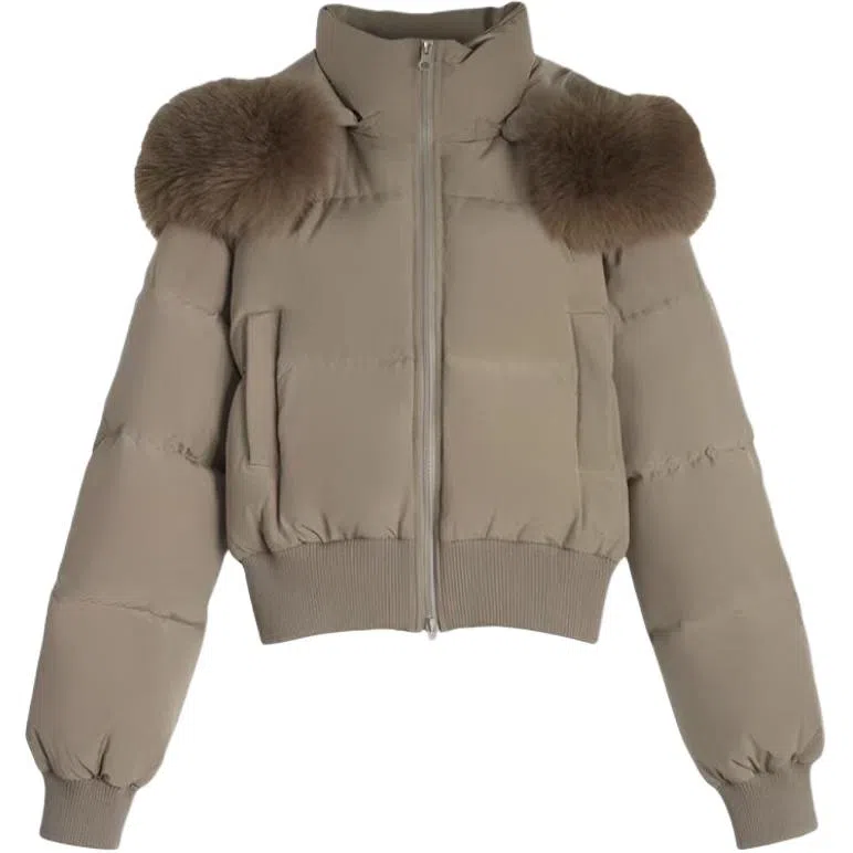 FTTHR Vintage Fur Collar Hoodie Coat