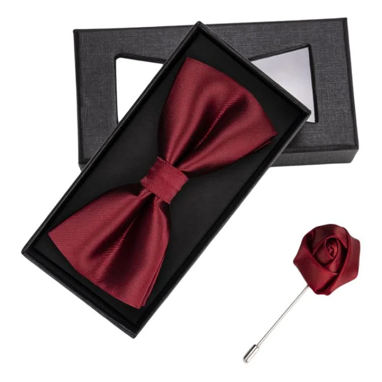 啄木鸟 纯色 结婚领结 婚礼西装衬衣礼服 蝴蝶结 领带 男款