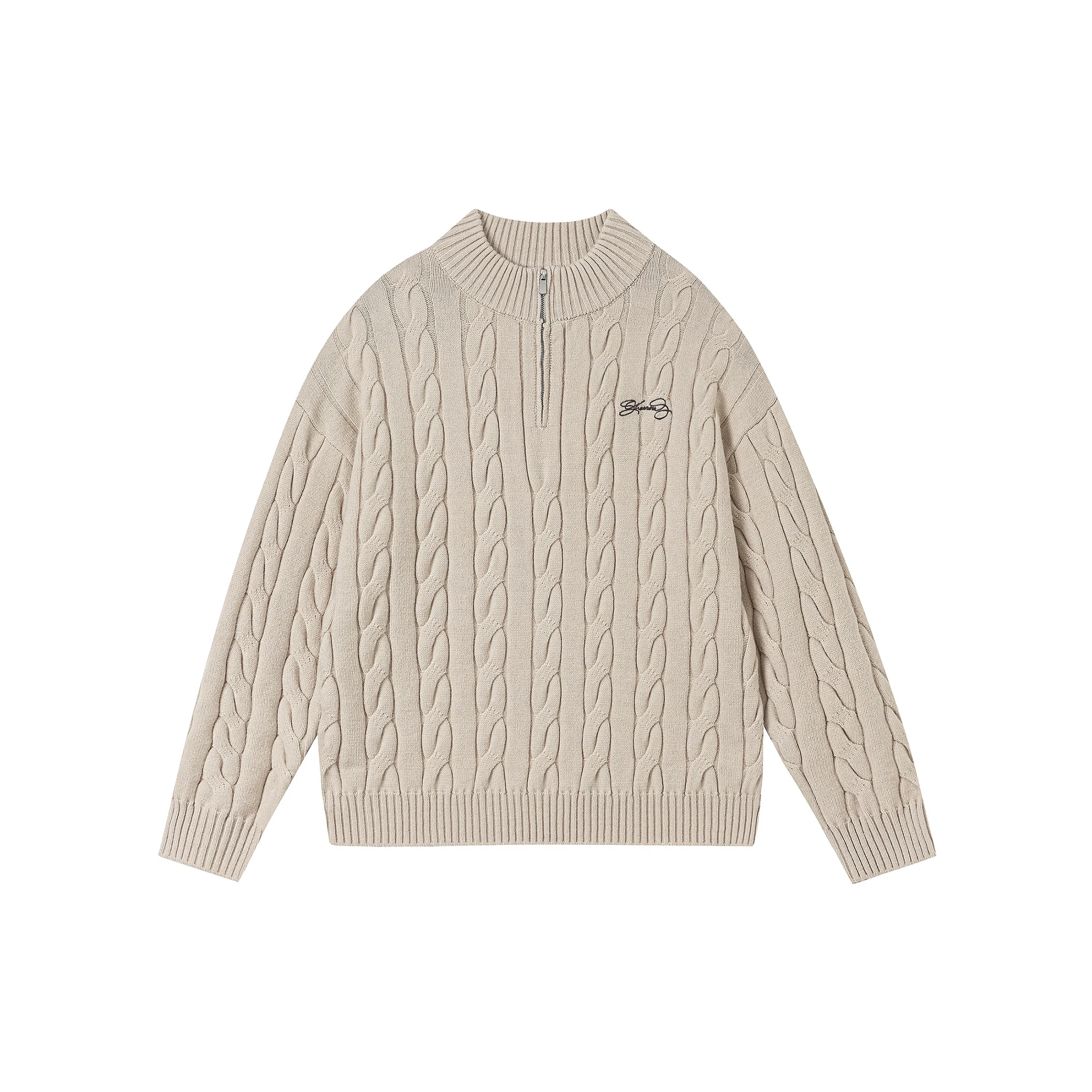 FORNINES Half-Zip Knit Sweater