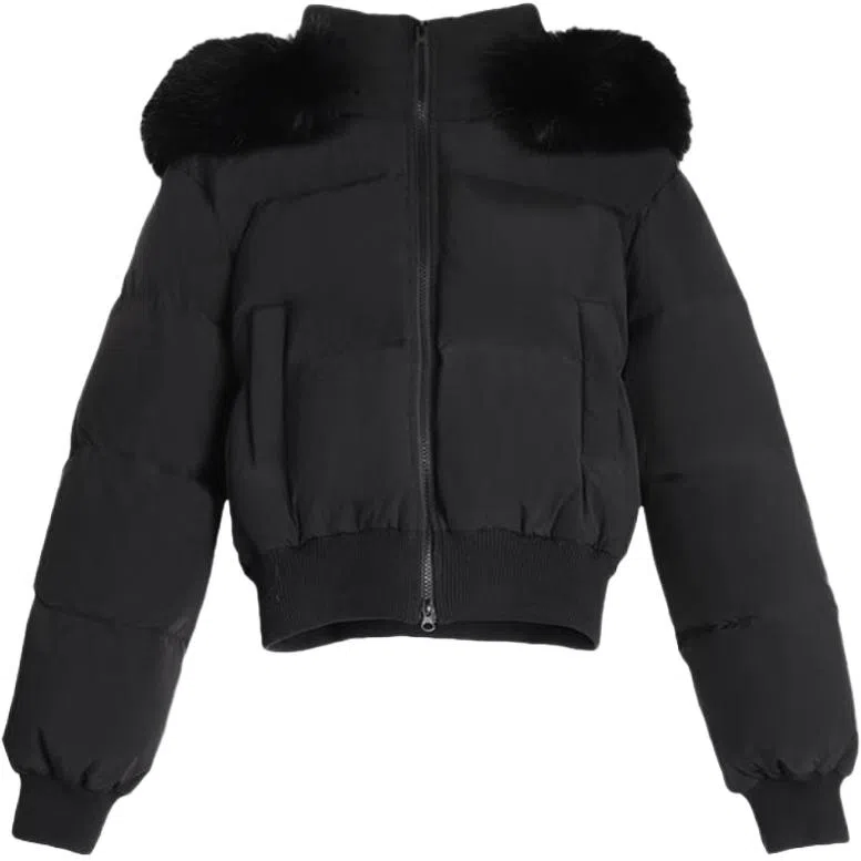 FTTHR Vintage Fur Collar Hoodie Coat