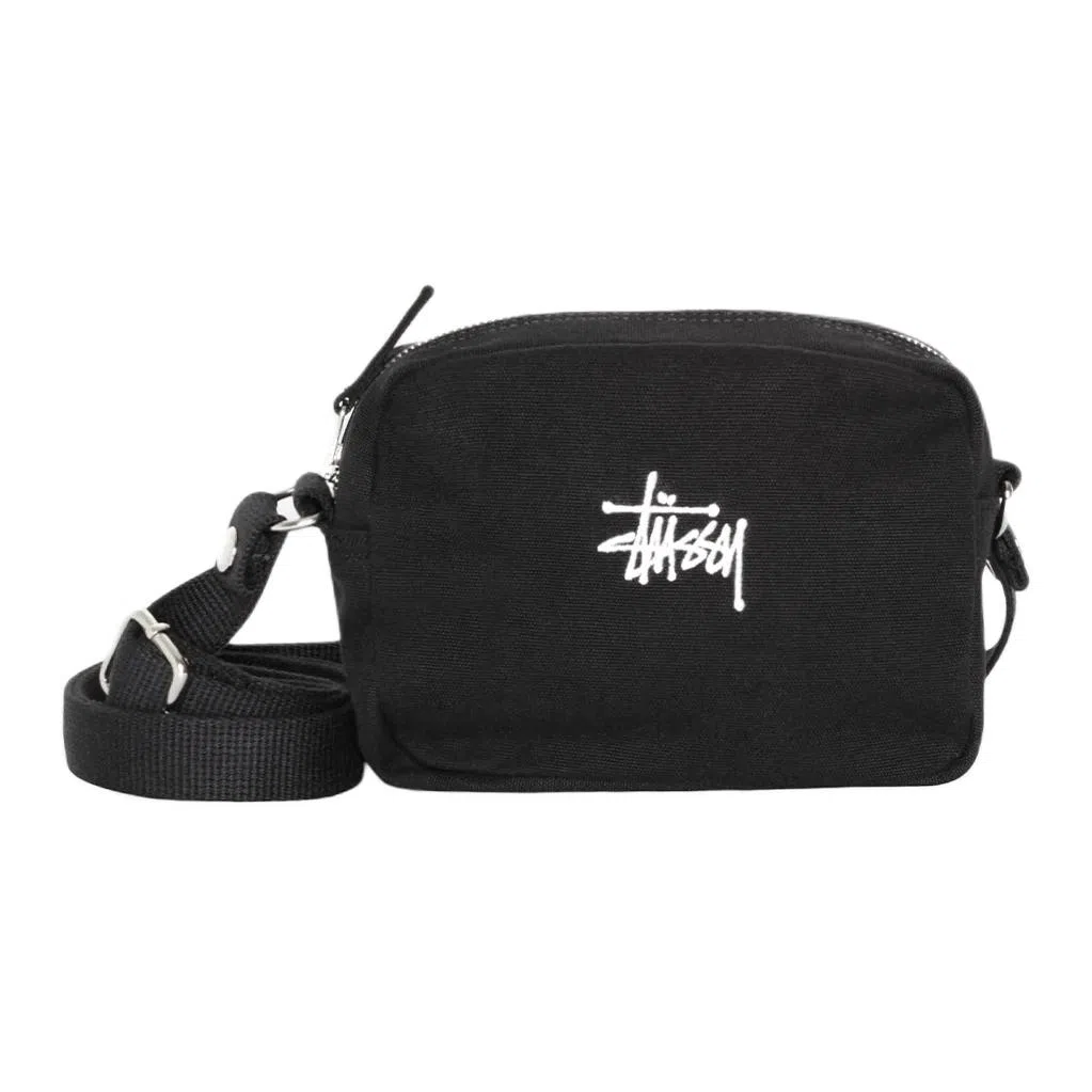 Stussy Canvas Shoulder Bag Black