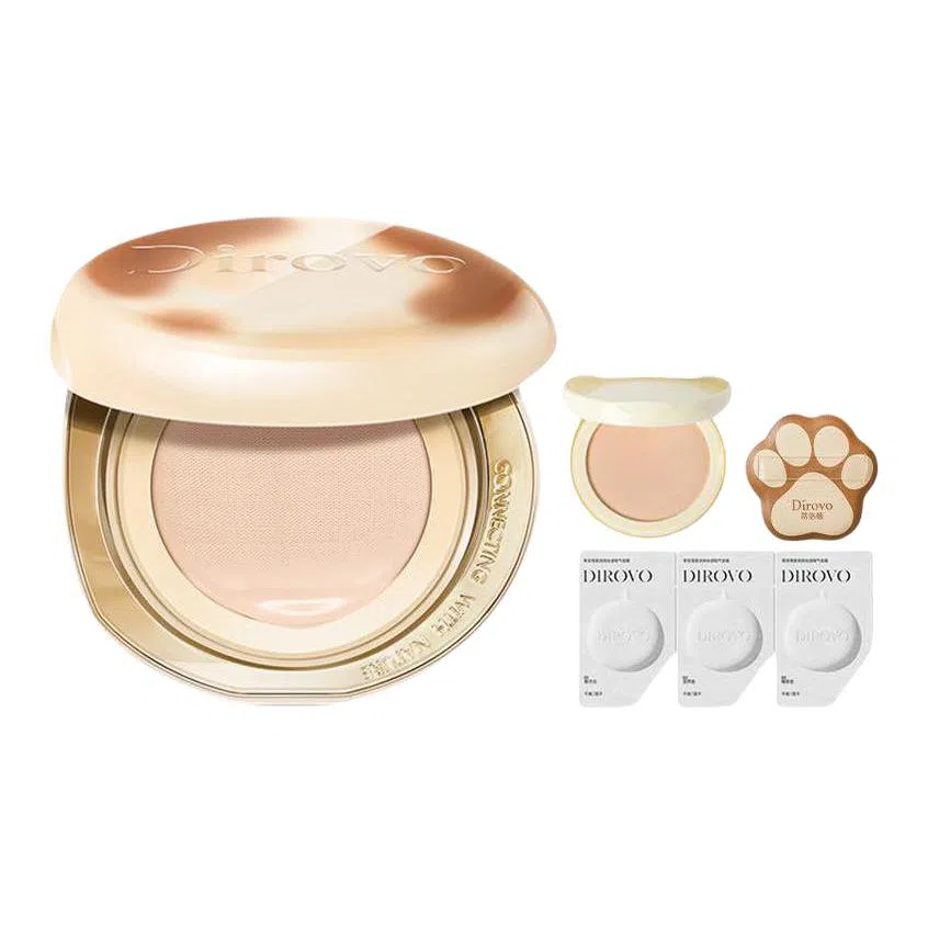 蒂洛薇 麻薯系列遮瑕持久气垫 干皮混合皮 清透奶油肌不卡粉不脱妆清透防水彩妆自然