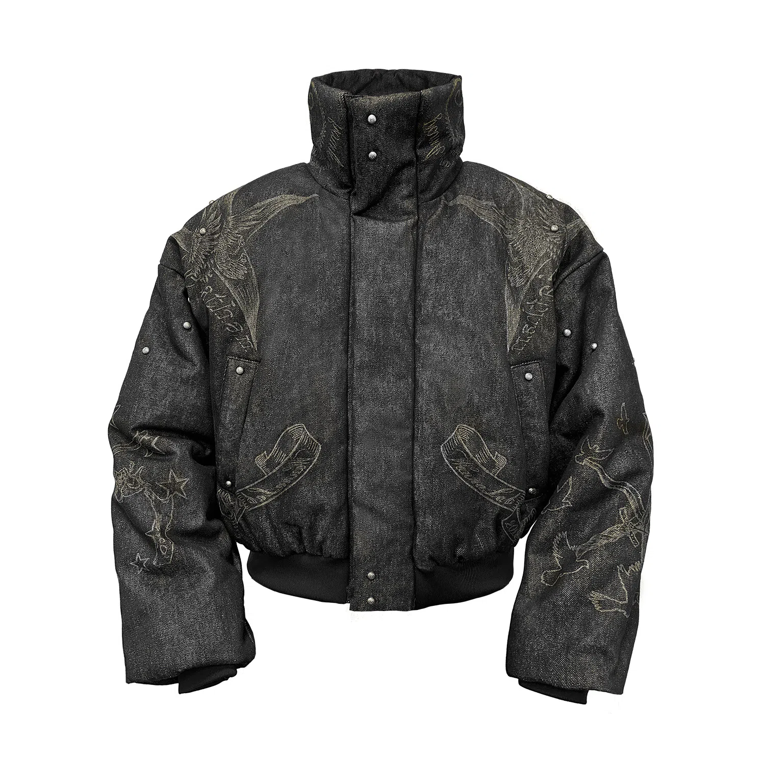 WANNA LAB FW25 Denim Graffiti Cotton Jacket