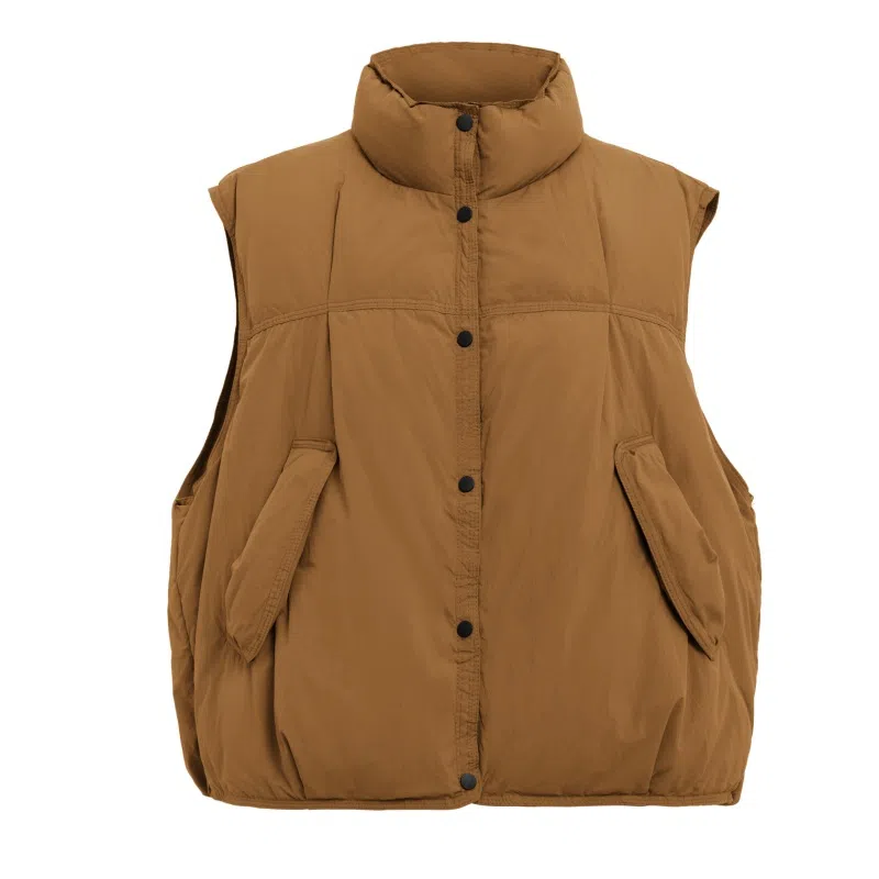 鸭鸭 立领百搭休闲外穿通勤无袖羽绒服 女款