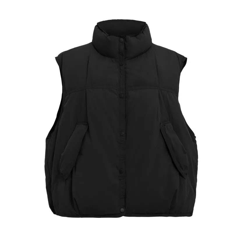 鸭鸭 立领百搭休闲外穿通勤无袖羽绒服 女款