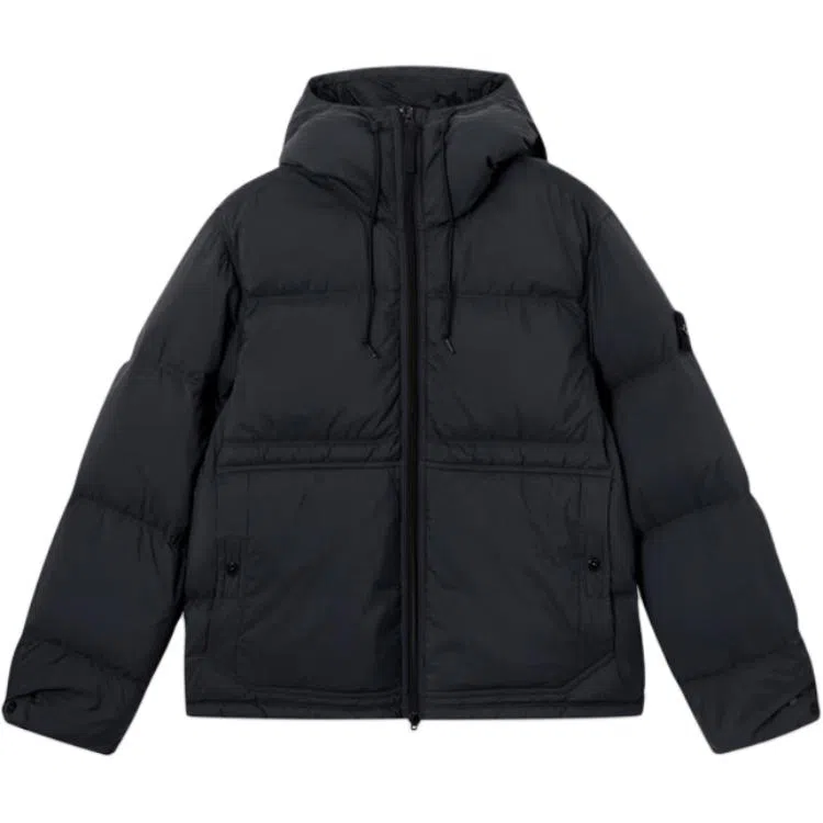 Stone Island Logo Embroidered Down Jacket