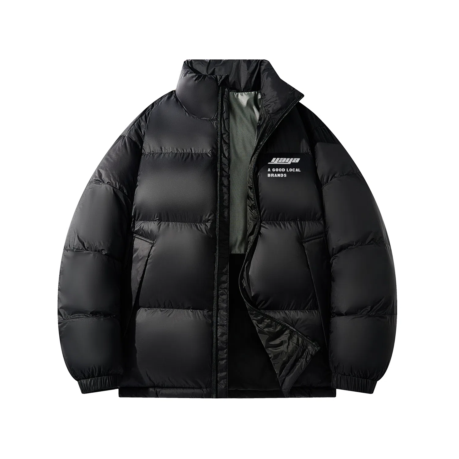 鸭鸭 新年战袍简约加厚保暖休闲宽松套头无性别连帽暗黑羽绒服 男女同款