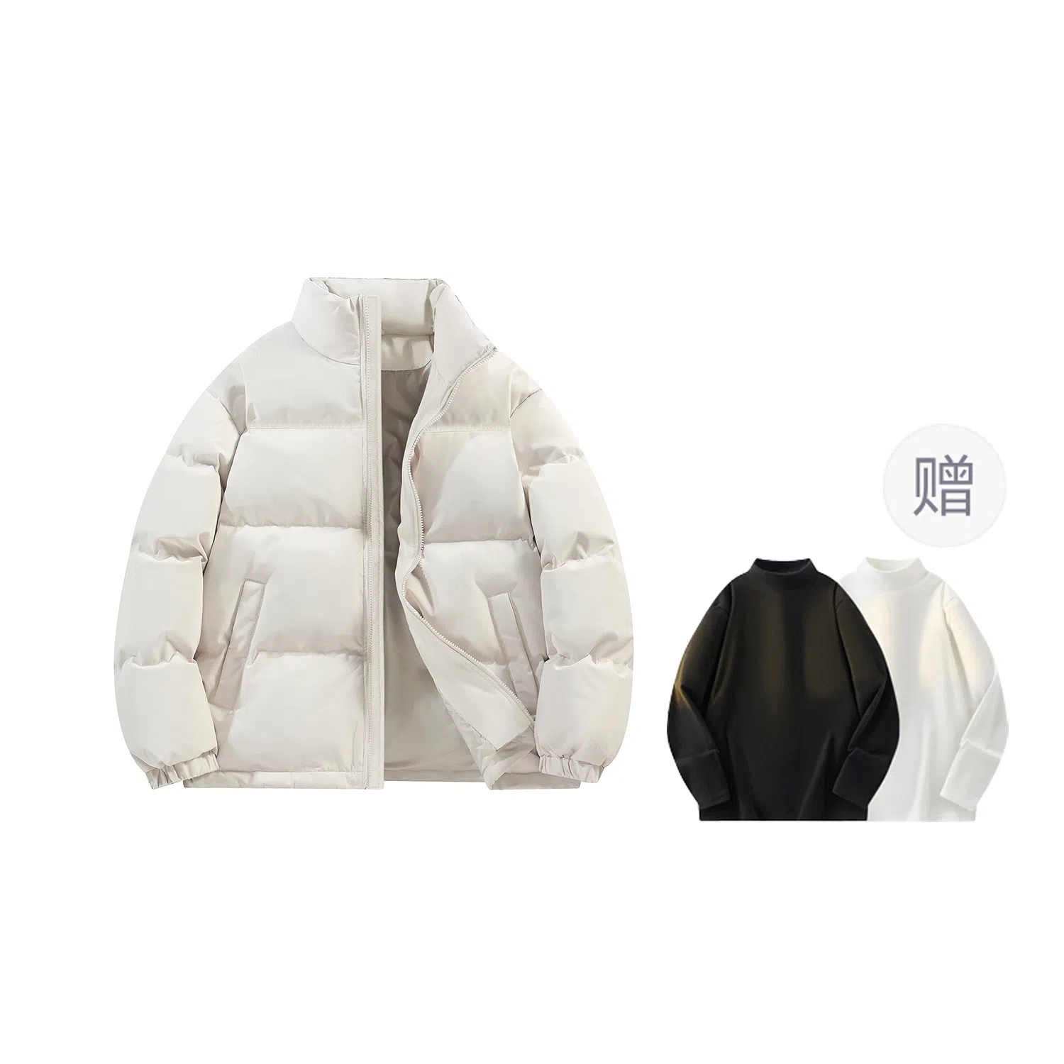 鸭鸭 美式幻影渐变新年战袍加厚保暖鸭绒休闲宽松立领短款无帽暗黑外套羽绒服 男女同款