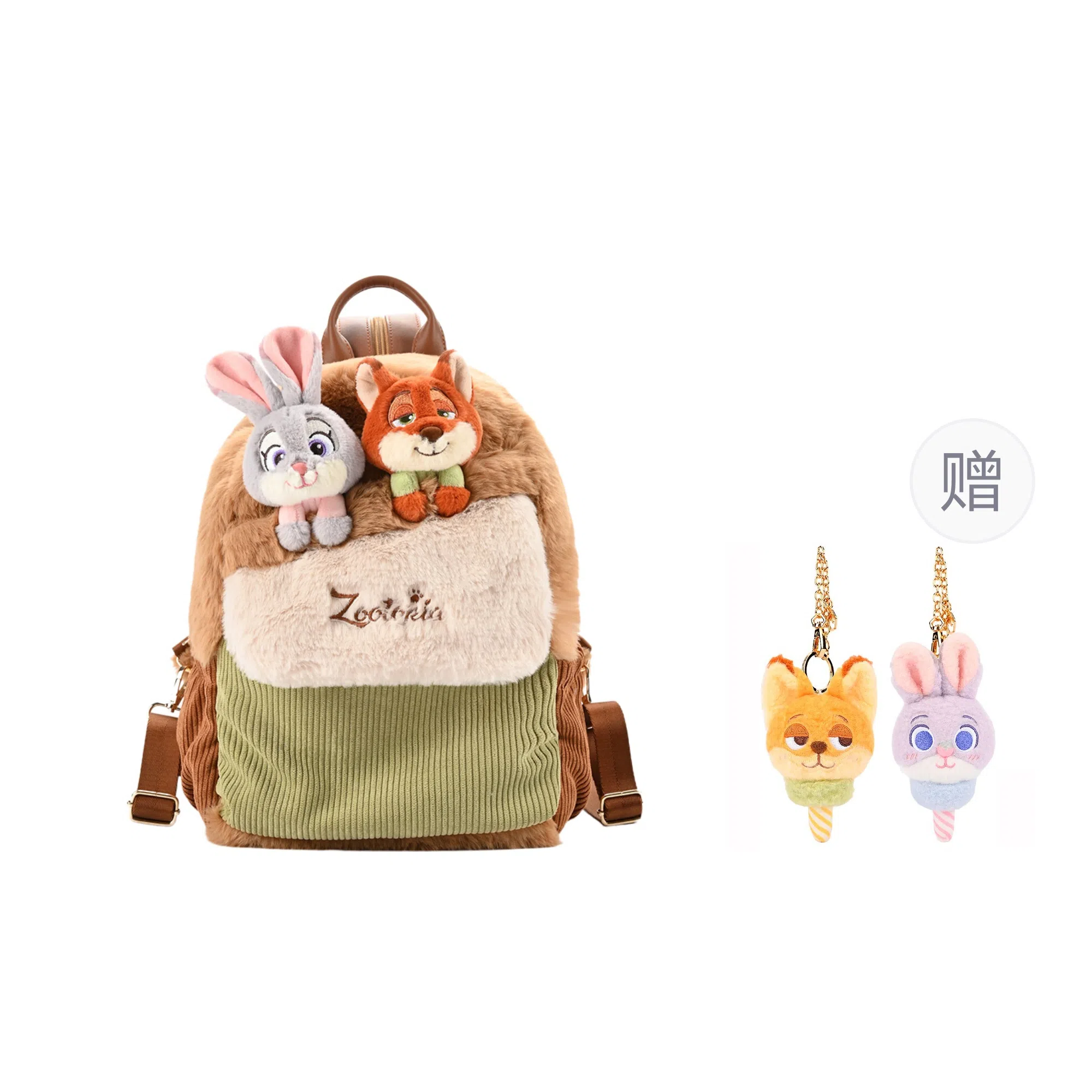 POTDEMIEL Zootopia Judy Nick Plush Backpack